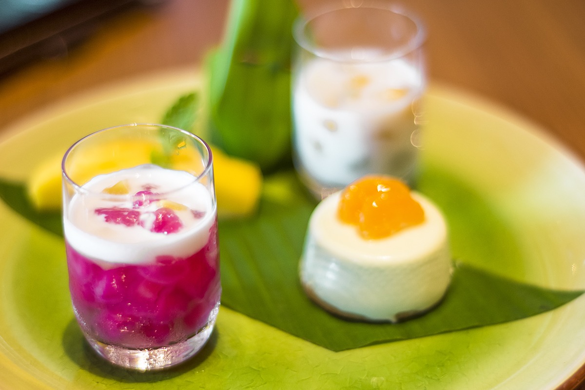 sweet thai desserts at the grand hyatt kochi