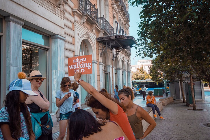 meeting up with athens walking tours
