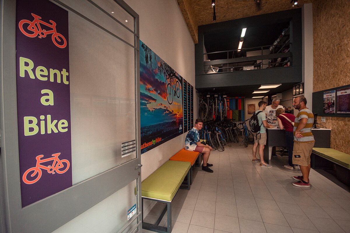 inside the athens by bike shop