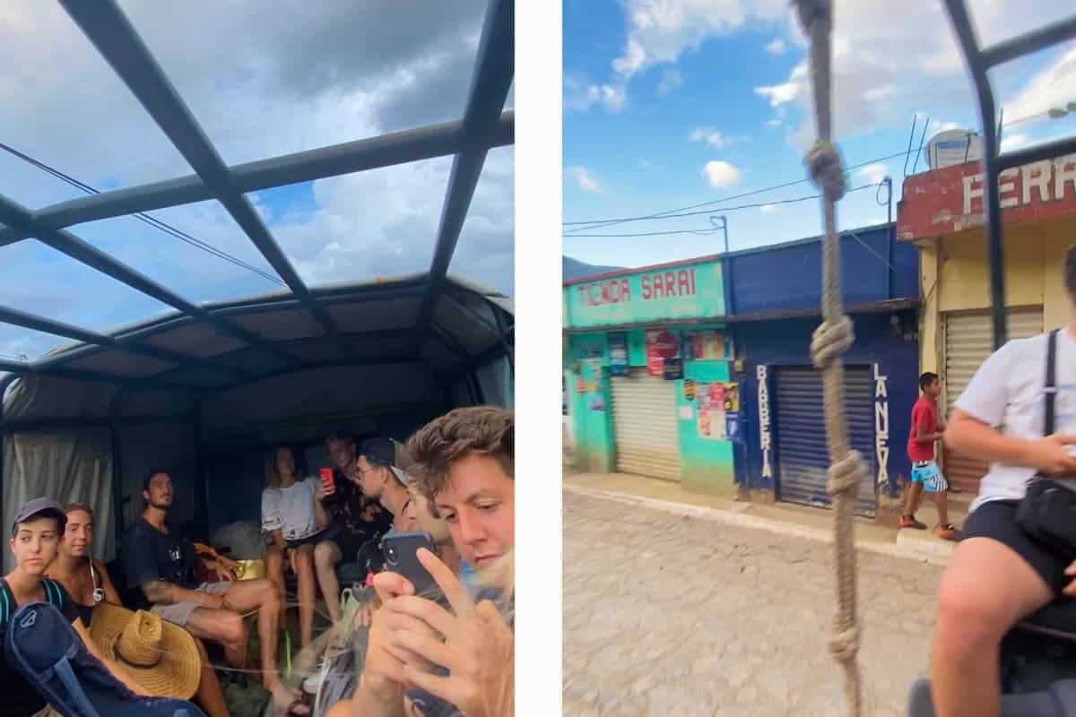 Flores To Semuc Champey: How To Make The 10 Hour Journey 31 taking the four wheel drive truck to greengos hostel in semuc champey from lanquin