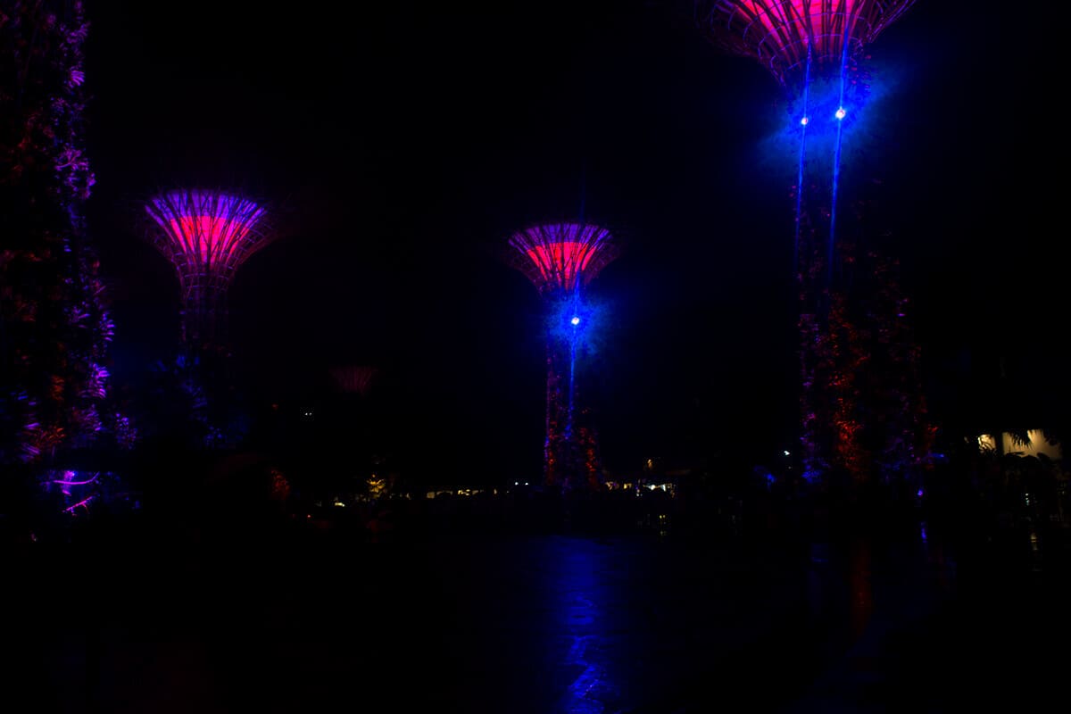 lightshow gardens by the bay singapore