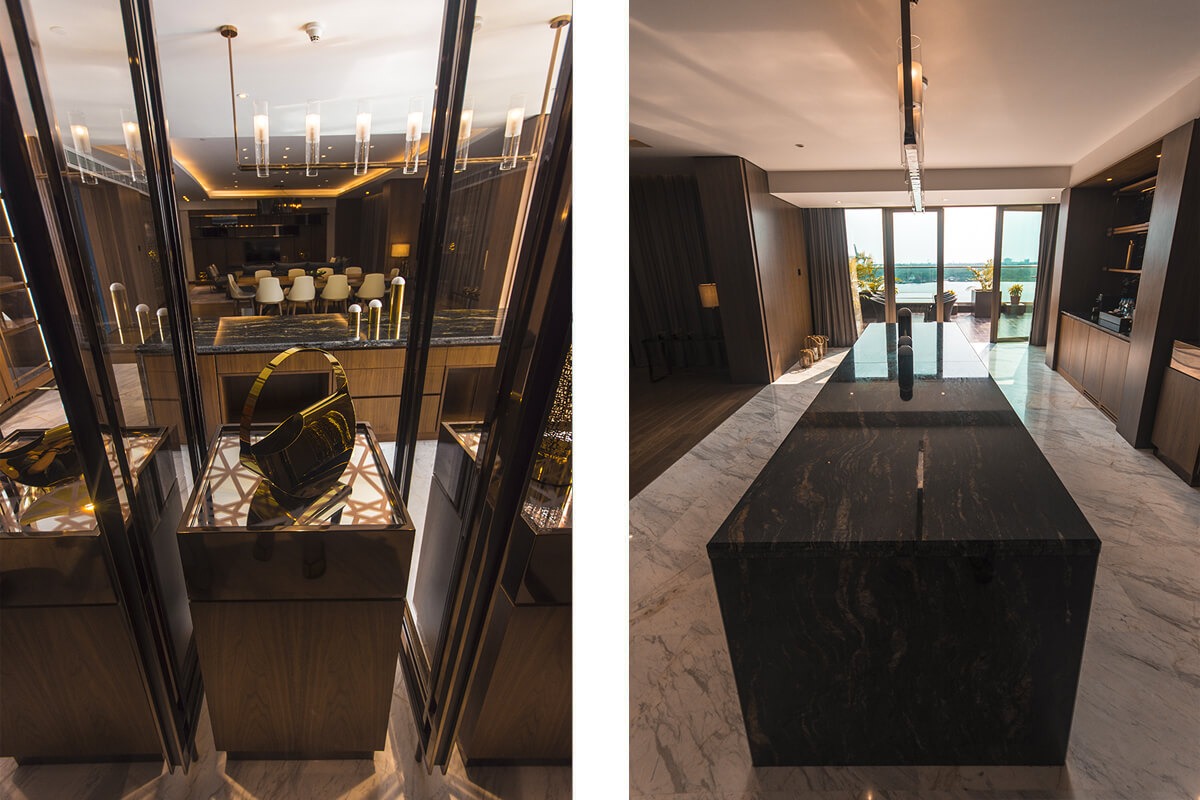 presidential suite kitchen area