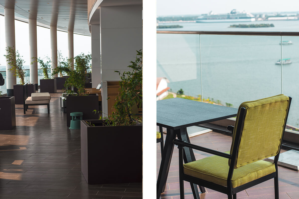 lake views at the grand hyatt kochi bolgatty