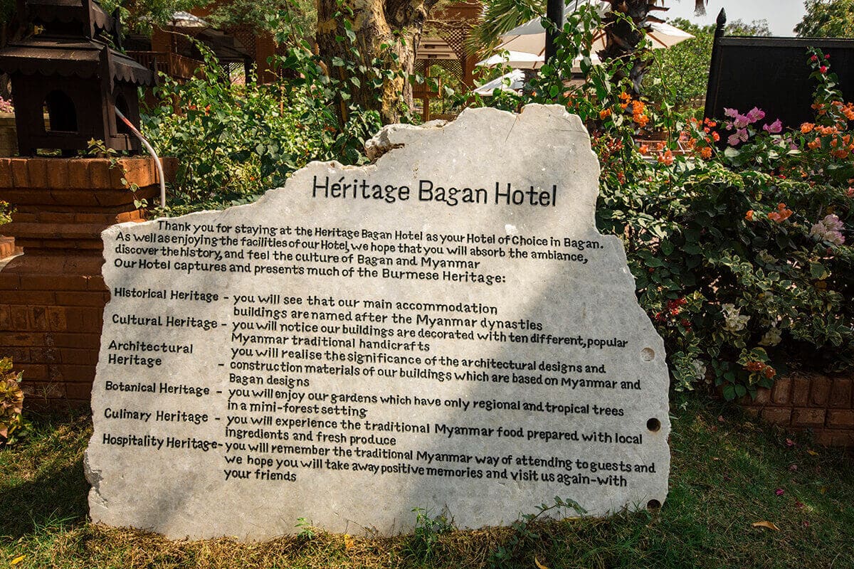 information about heritage bagan hotel review