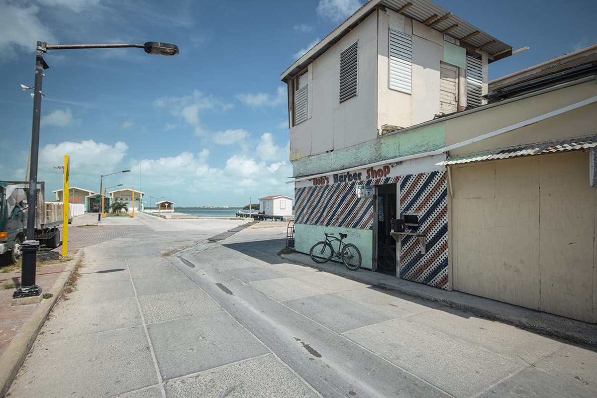 a little barber shop on the more local side of san pedro