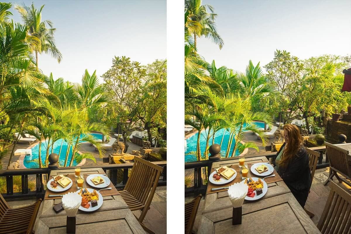 breakfast by the pool hotel by the red canal