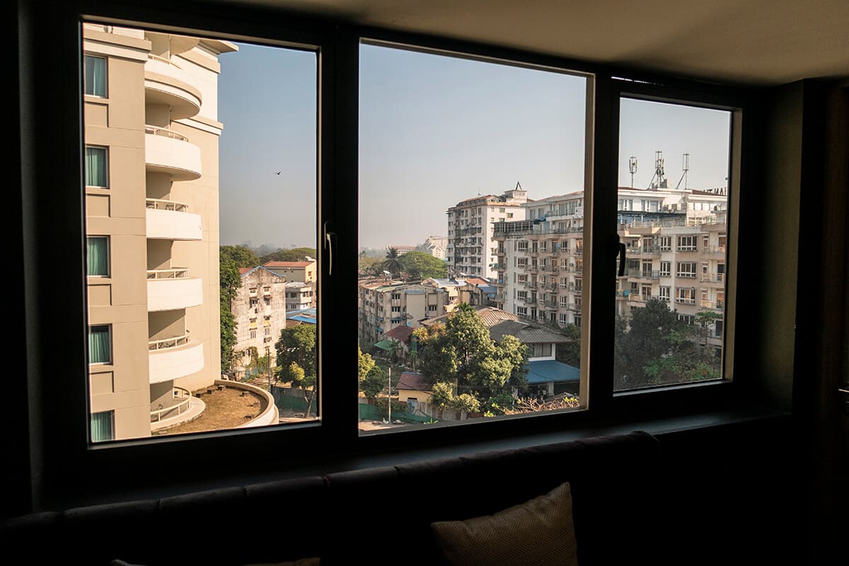 view for floor 5 hotel g yangon review