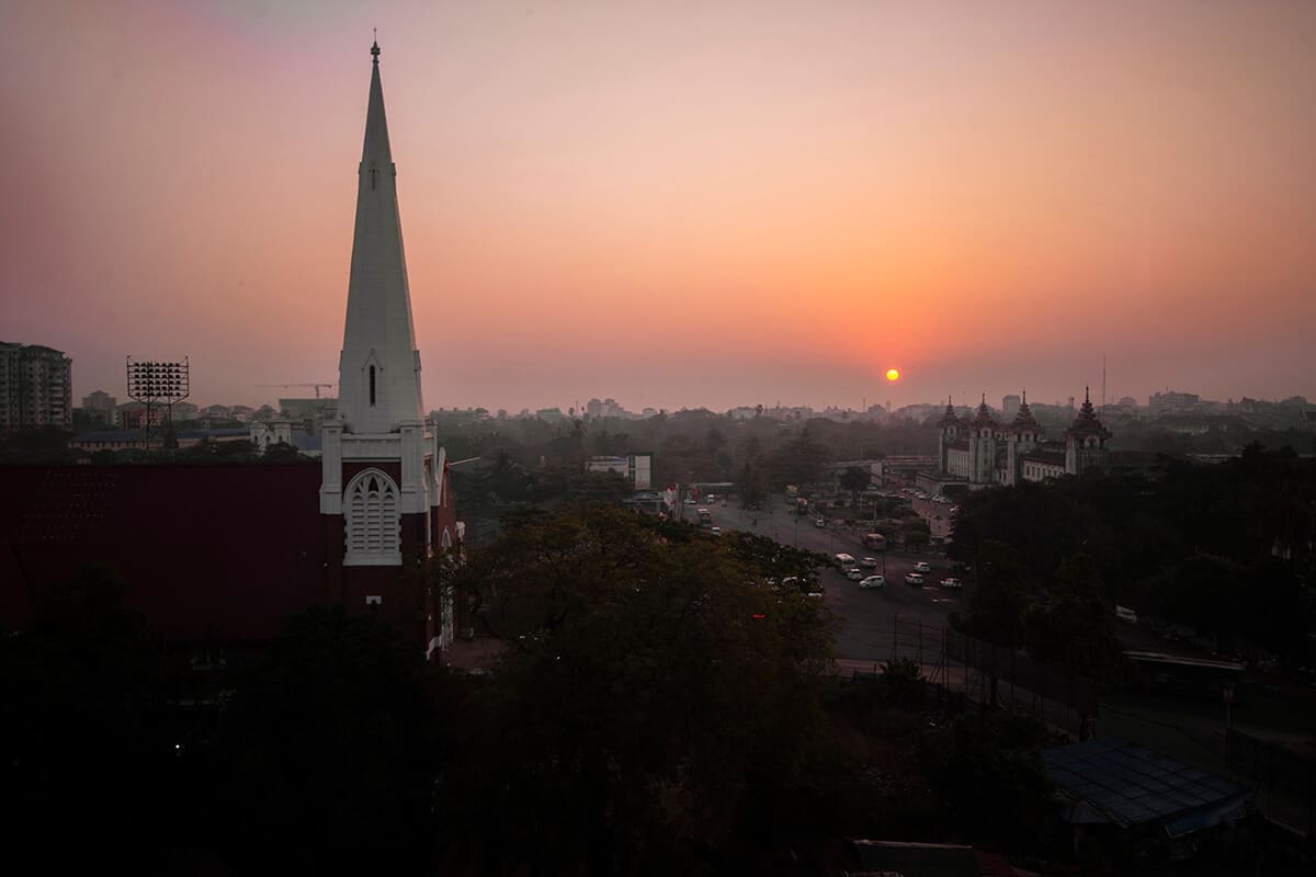 sunrise from room hotel g yangon review