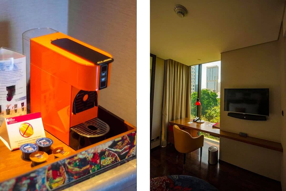Hotel Indigo Bangkok Wireless Road Review 9 in room coffee machine hotel indigo bangkok review
