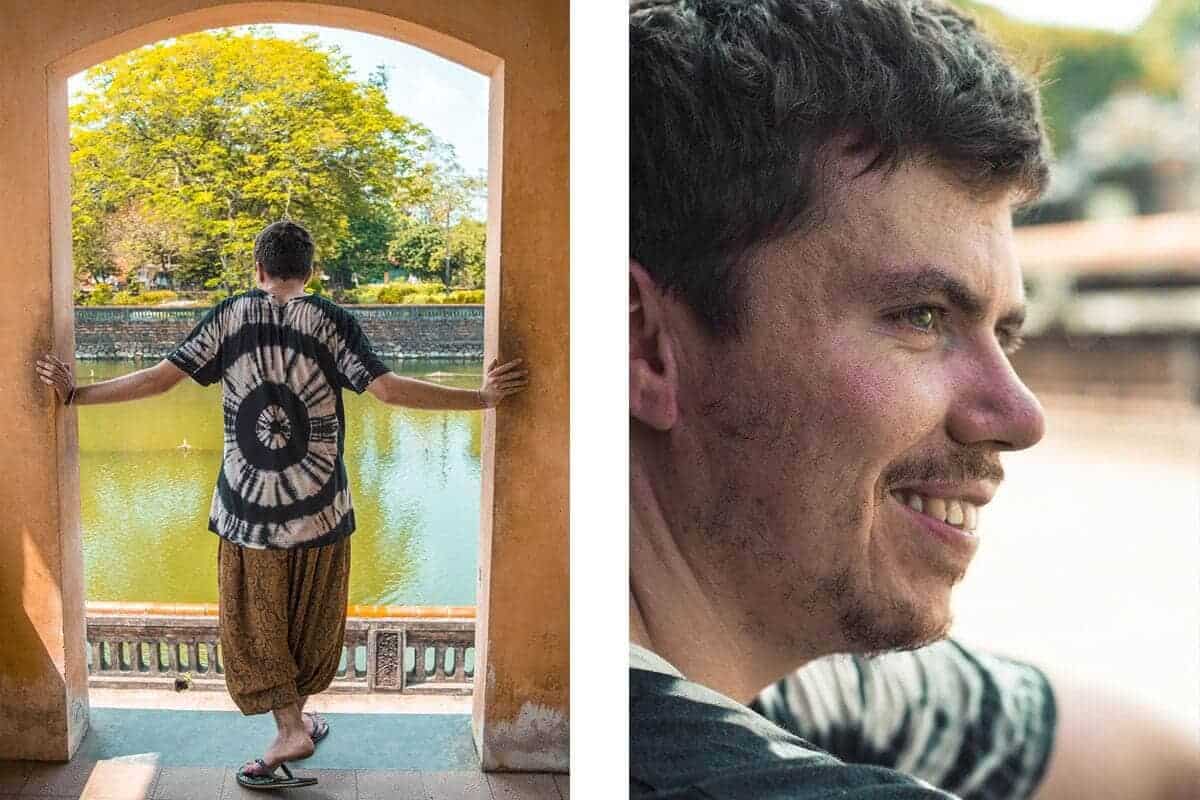 standing in front of a door while exploring hue