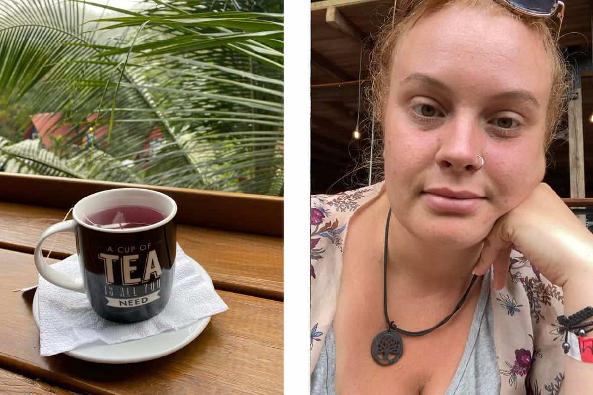 having a warm tea to start the day // recovering from food poisoning wondering is semuc champey worth it