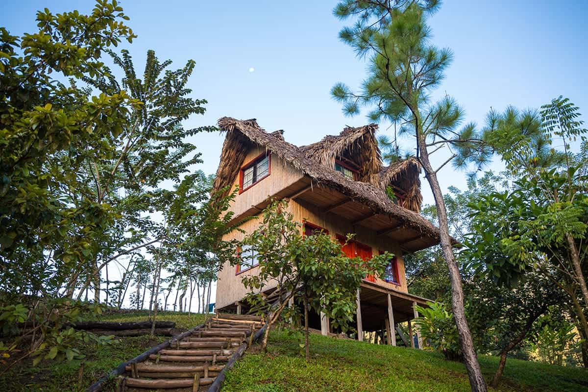 some of the unique accommodation right in the jungle that you will find at semuc champey