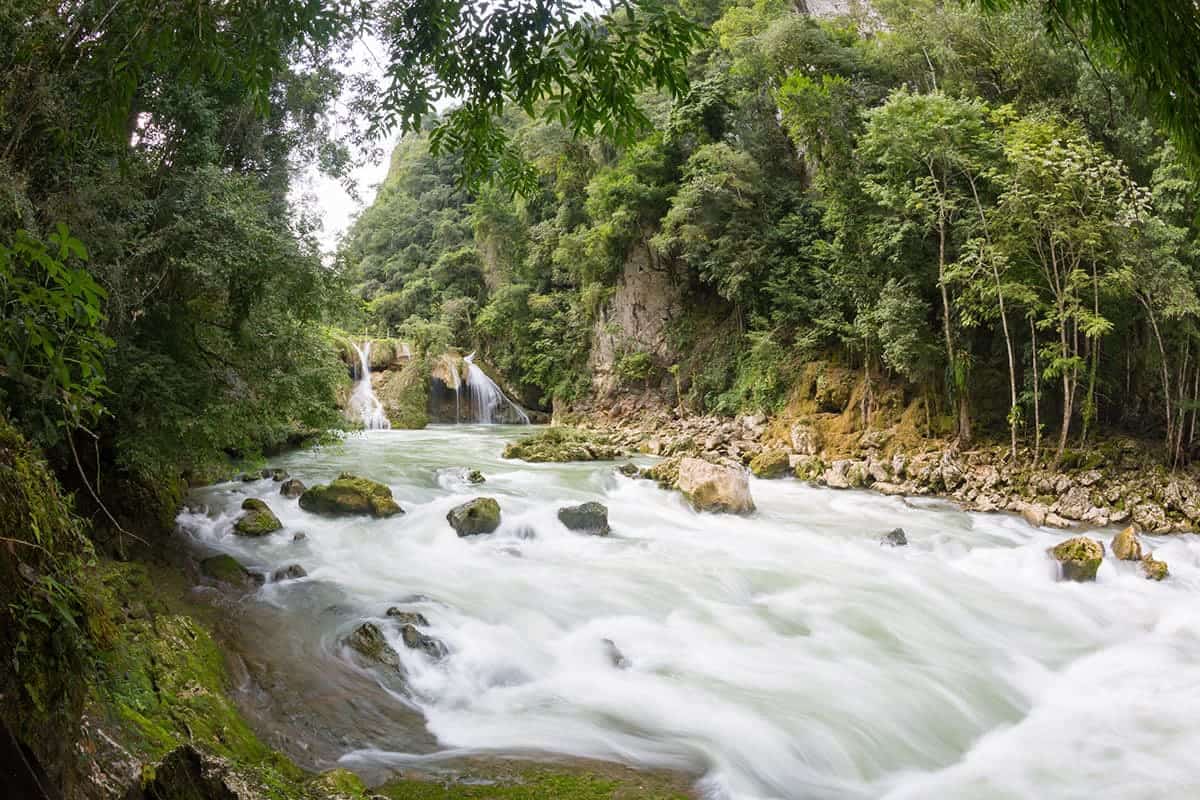 checking out some of the lower pools at semuc champey