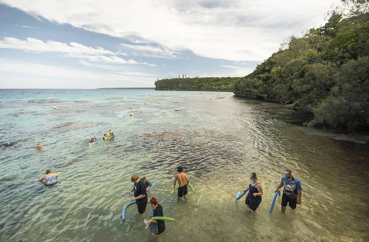 entering the shallow waters of jinek bay
