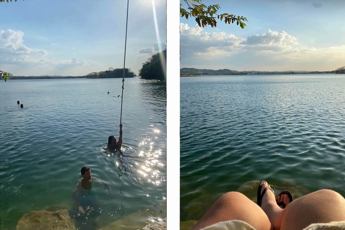 getting to meet other travelers and make some new friends at jorges rope swing