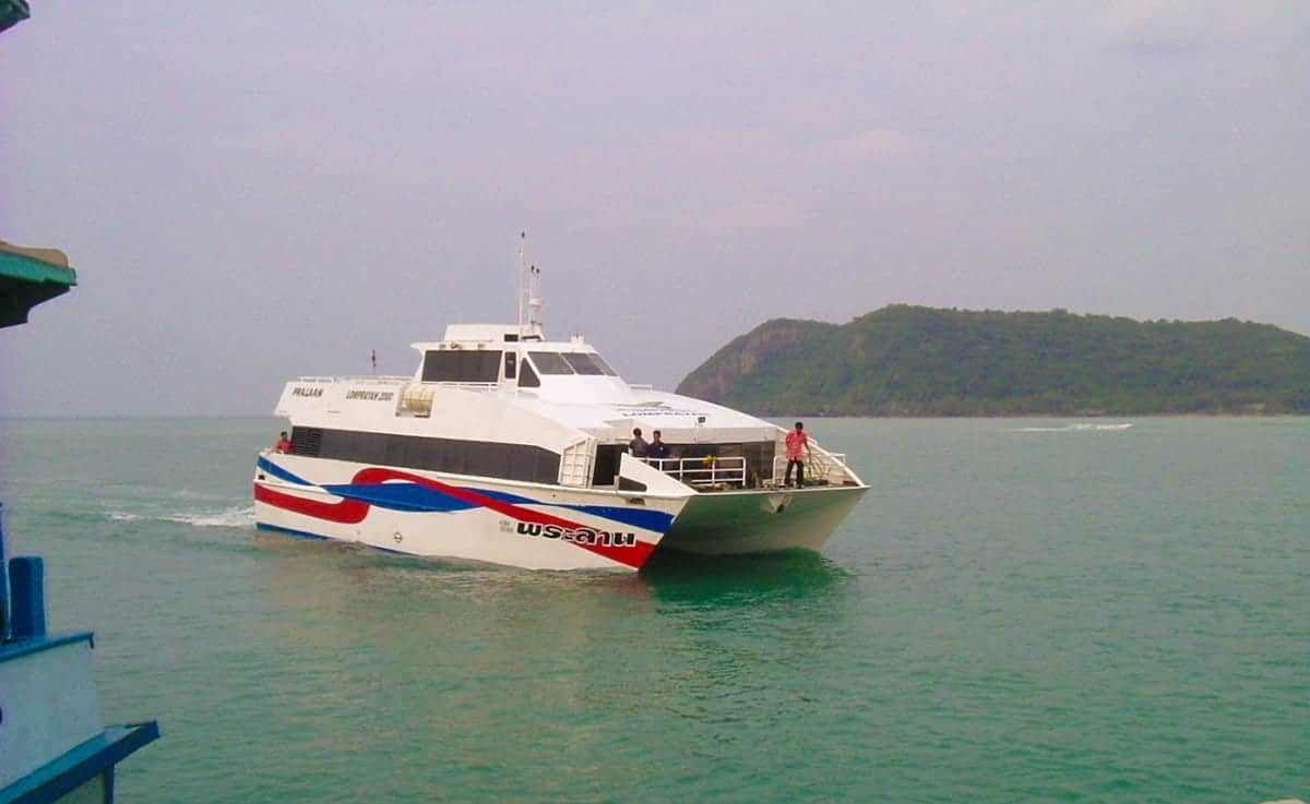 a local ferry boat to koh tao