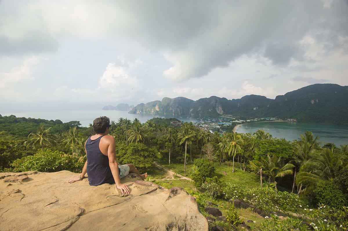 the view from the phi phi viewpoint hike