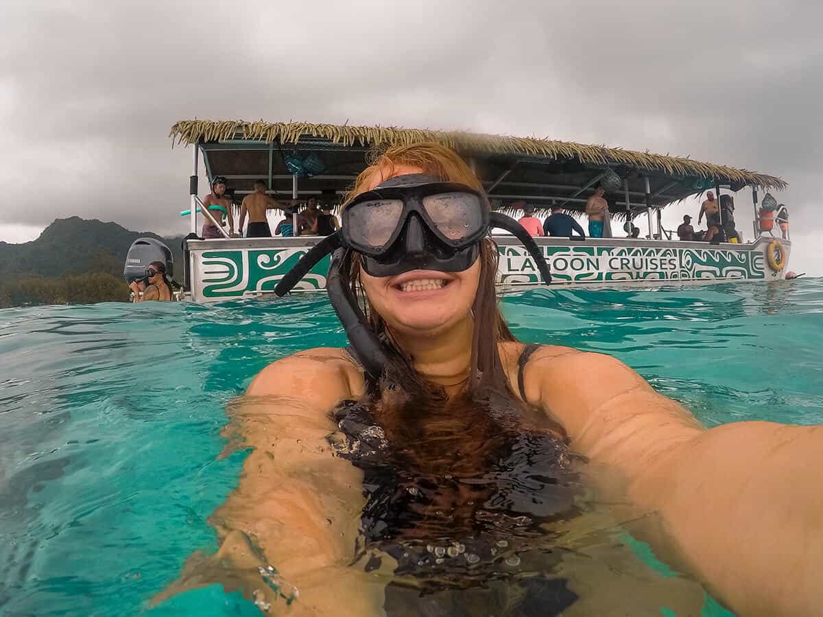 Lagoon Cruise In Rarotonga: Koka Lagoon Cruises Review 9 snorkeling off the cruise boat in rarotonga