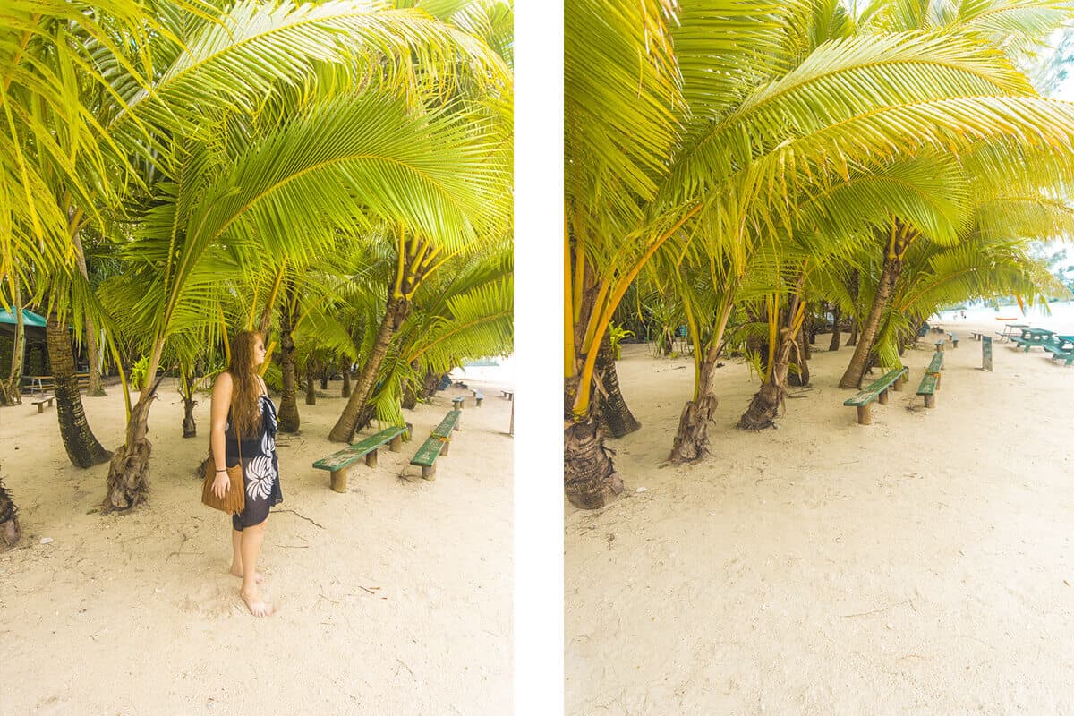 Lagoon Cruise In Rarotonga: Koka Lagoon Cruises Review 11 the seating area on koromiri island