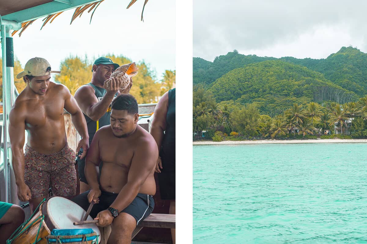 Lagoon Cruise In Rarotonga: Koka Lagoon Cruises Review 4 playing music on the boat in rarotonga