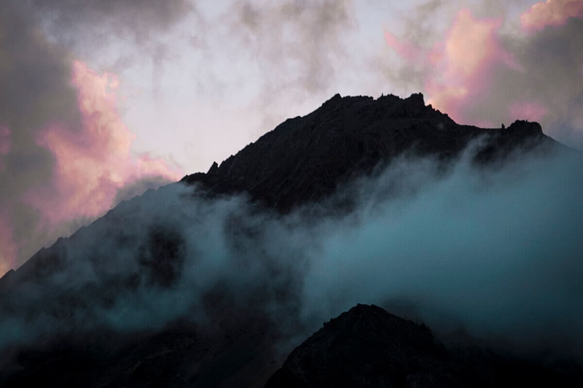 sunset pink clouds manang to yak kharka on the annapurna circuit