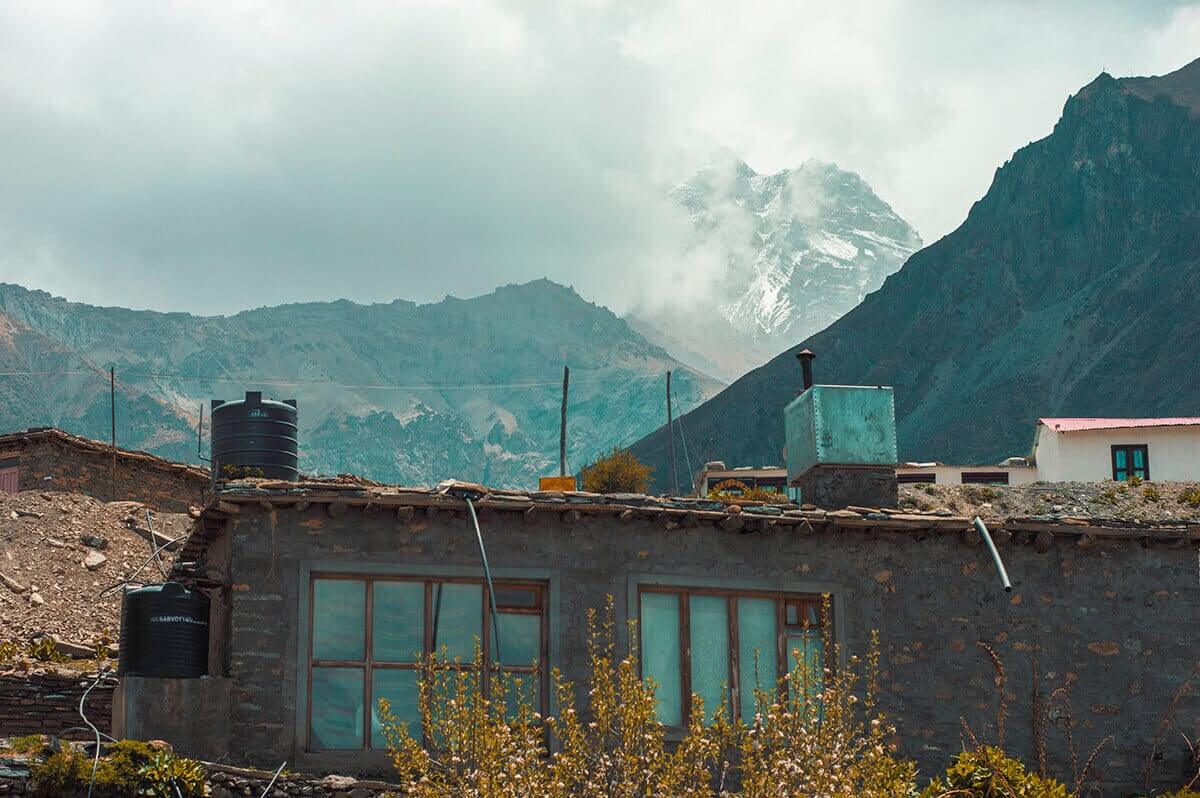 snowy peaks muktinath to jomsom on the annapurna circuit