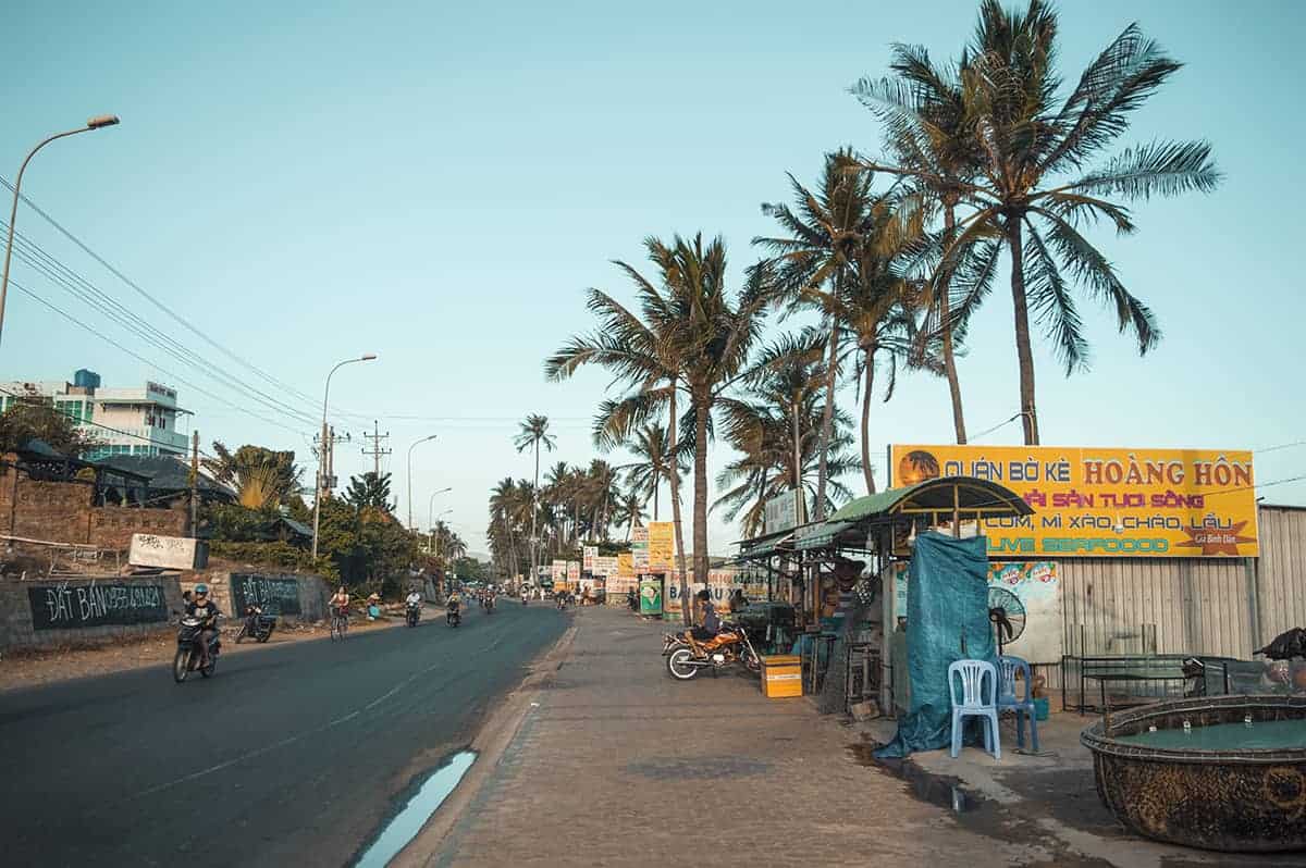 Nha Trang To Mui Ne: Travel By Bus, Train Or Private Transfer 7 the main strip in mui ne where the bus will drop you off when you arrive from nha trang