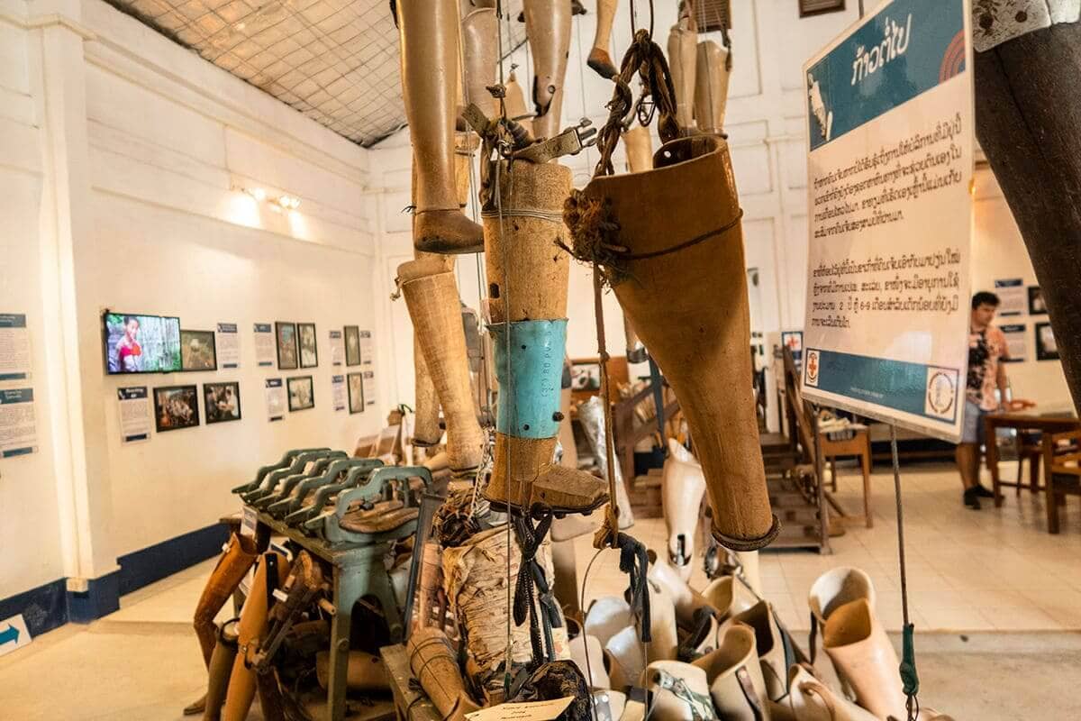 fake limbs at cope center vientiane