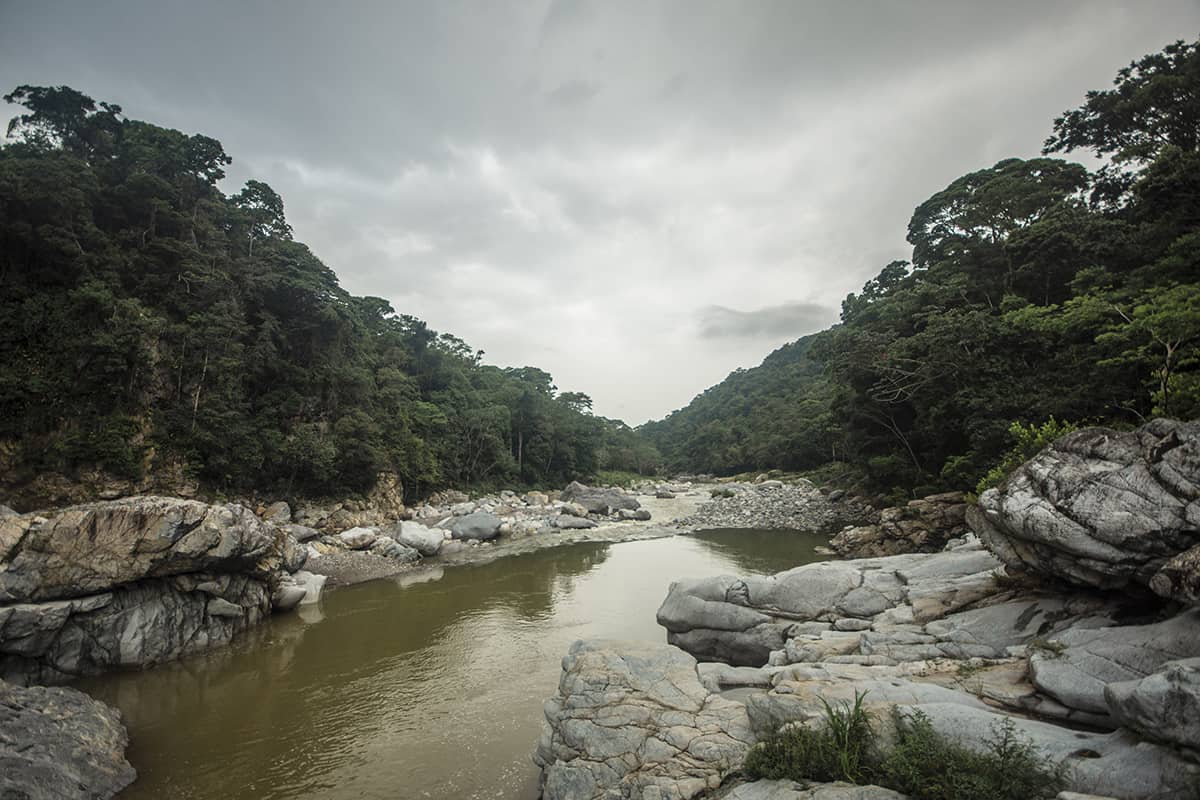 a calm part in the cangrejal river outside our accommodation