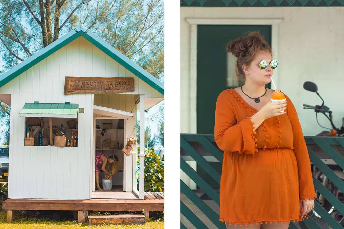 a small stall selling handcrafted goods at the punanga nui market