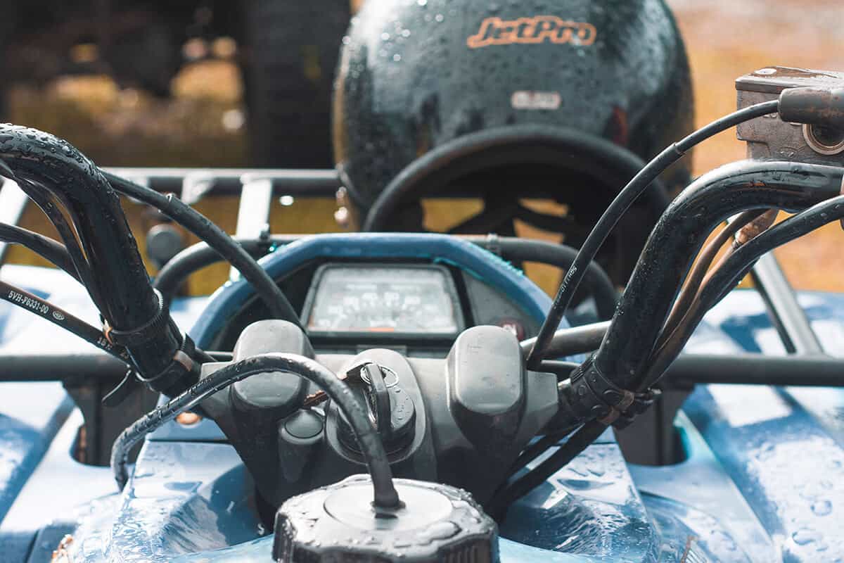 Quad Biking Rarotonga With Raro Quad Tours: Worth It? 5 rain falling on quad bike handle bars in rarotonga