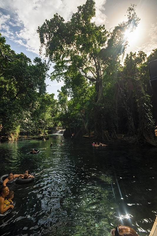 tubing is a much more relaxing way to explore the rarru cascades