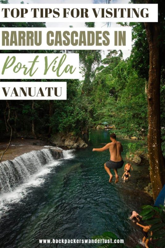If you are looking for a hidden oasis surrounded by nature, you need to visit Rarru Cascades in Port Vila!

I will let you everything you may want to know for your trip including, how to get there, entry fees, what to pack, and what there is to do at Rarru Cascades.
