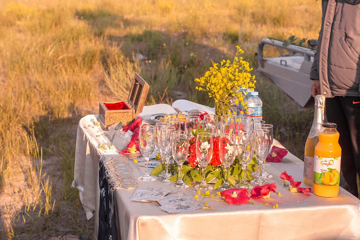 celebrating hot air ballooning cappadocia
