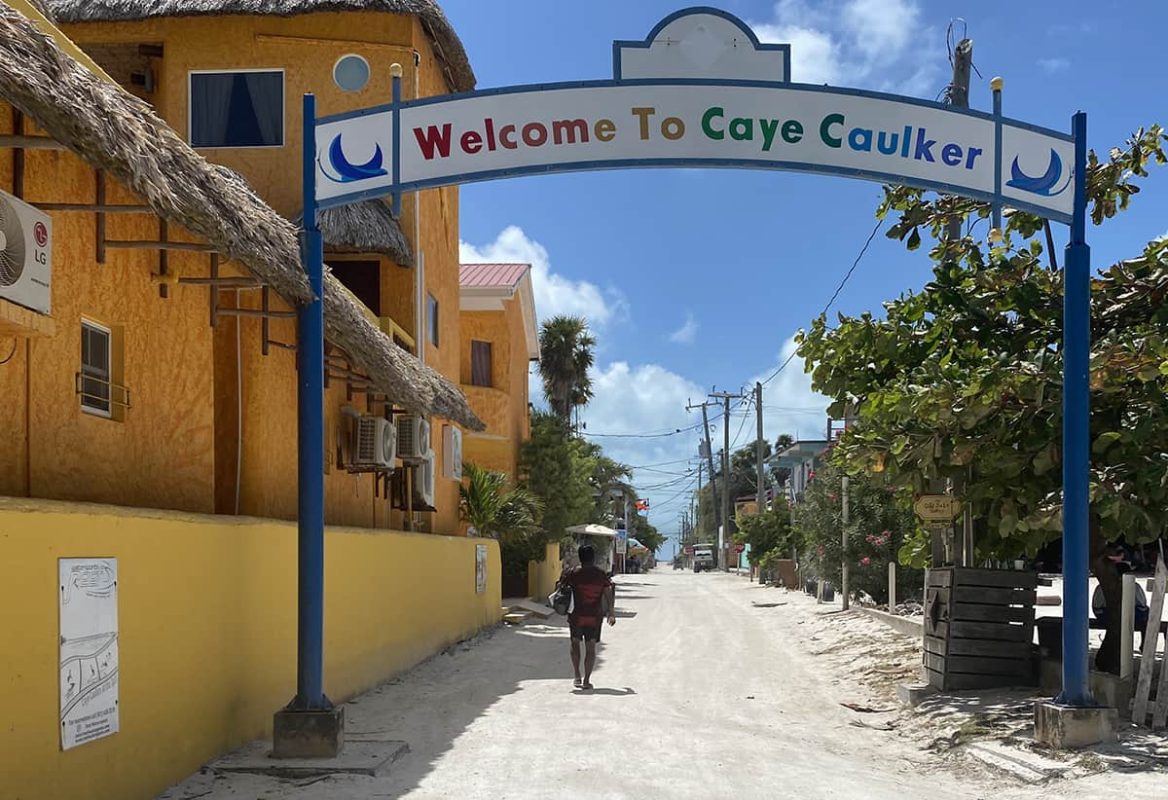 arriving on the island after taking the ferry from san pedro to caye caulker