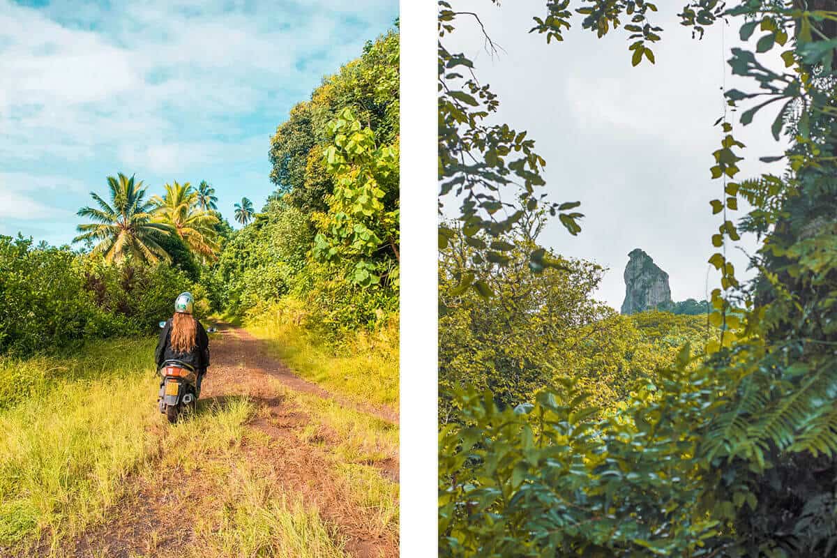 exploring inland rarotonga on my scooter hire