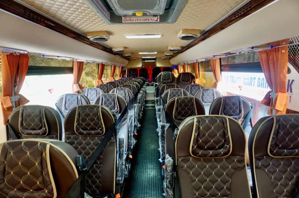 Siem Reap To Bangkok: The 4 BEST Ways To Travel 5 the inside of a typical bus in cambodia