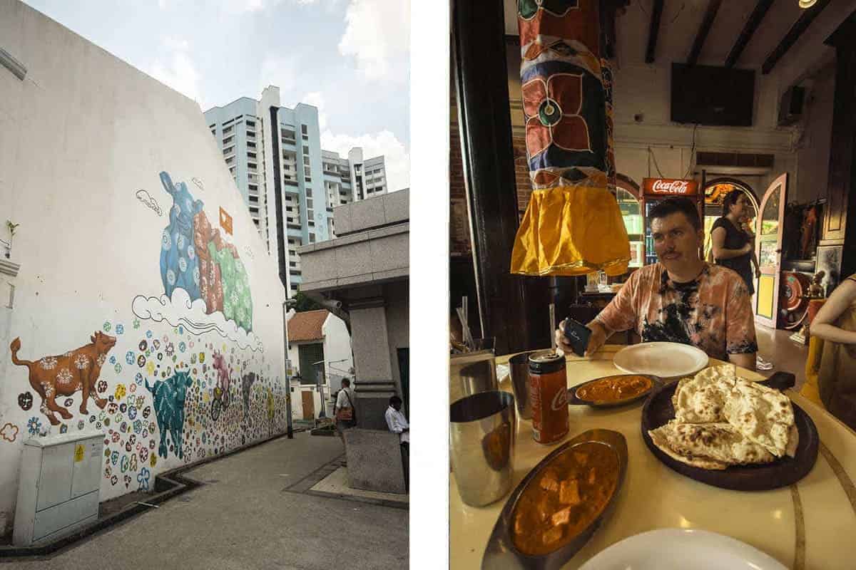 Backpacking Singapore On A Budget: Best Travel Tips 5 eating at a restaurant in little india in singapore