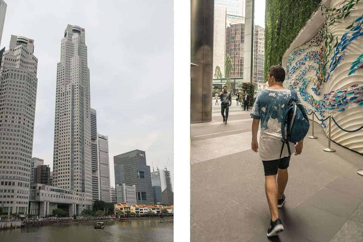 Backpacking Singapore On A Budget: Best Travel Tips 1 checking out marina bay and the skyline in singapore