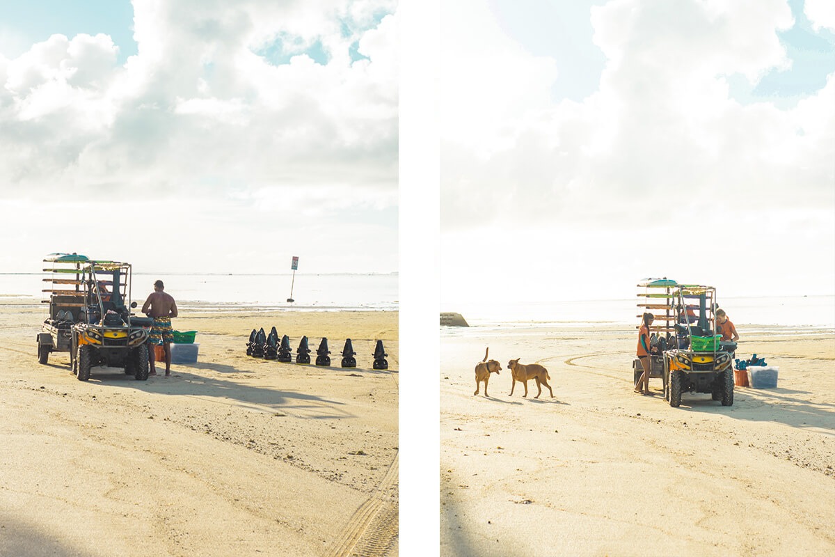 setting up for our turtle sea scooter safari with ariki adventures