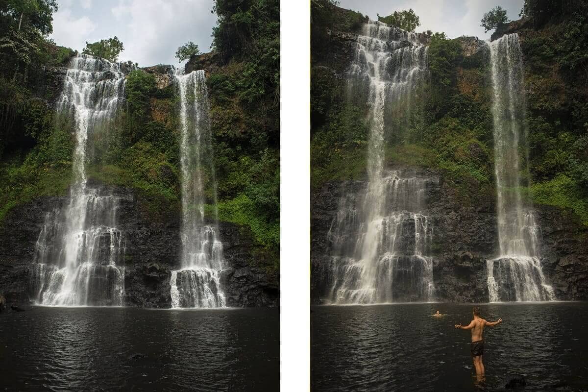 strong currents at tad yuang waterfalls