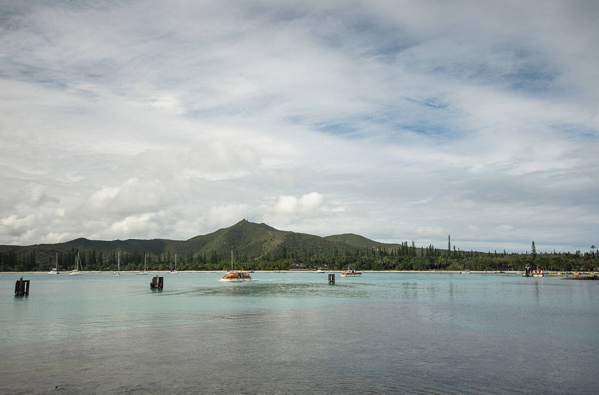 looking out over kuto bay to n'ga peak in the background