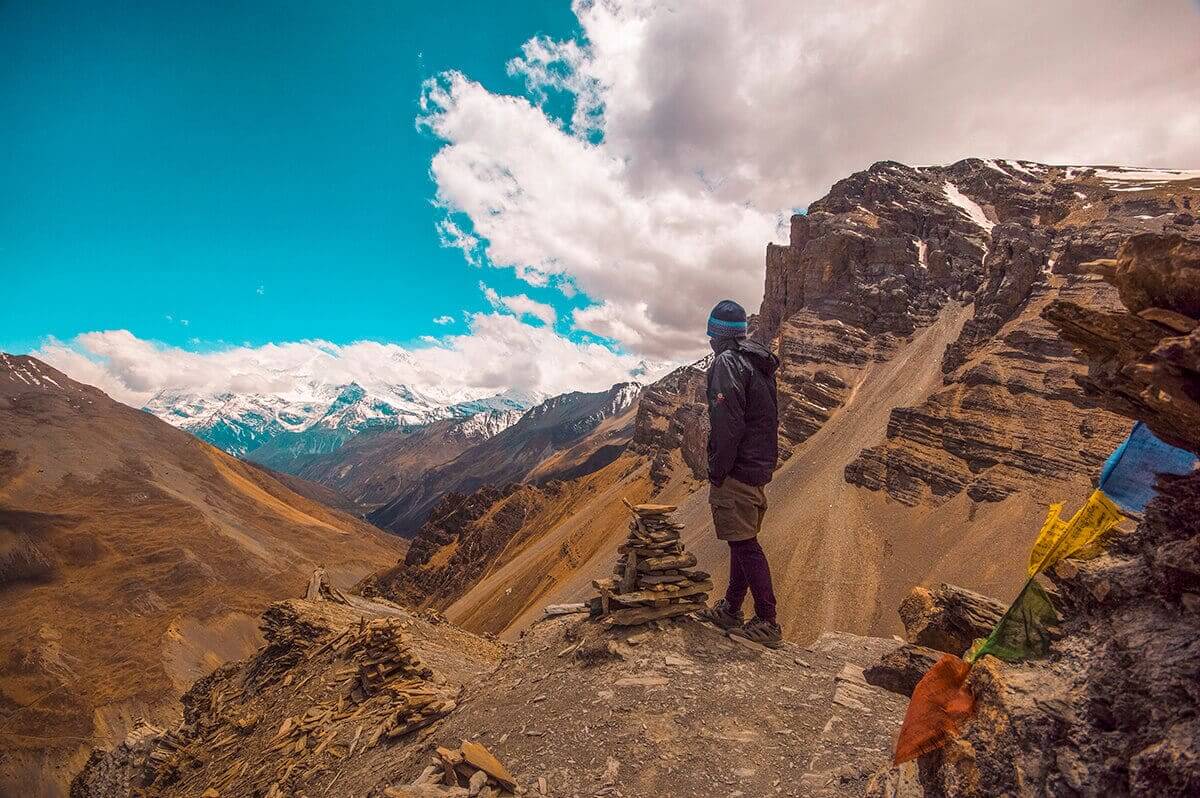 james at view point throng phedi to high camp on the annapurna circuit