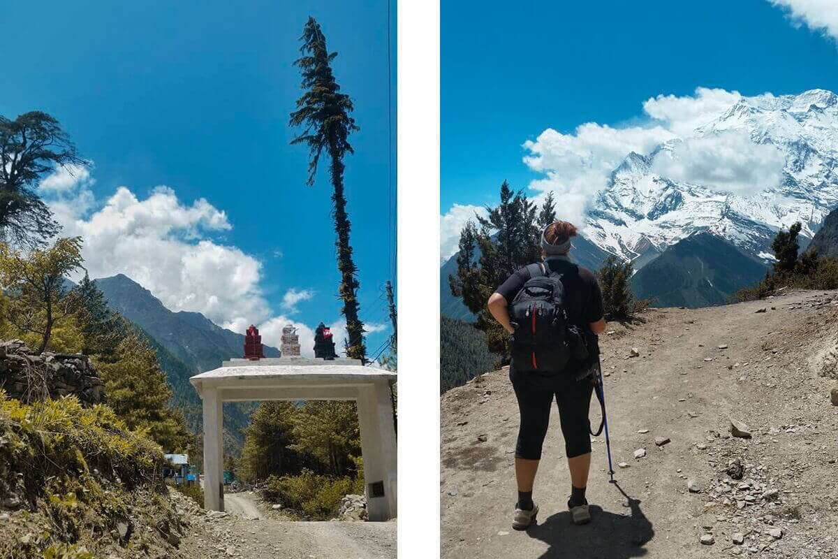 trail views upper pisang to ngawal on the annapurna circuit nepal