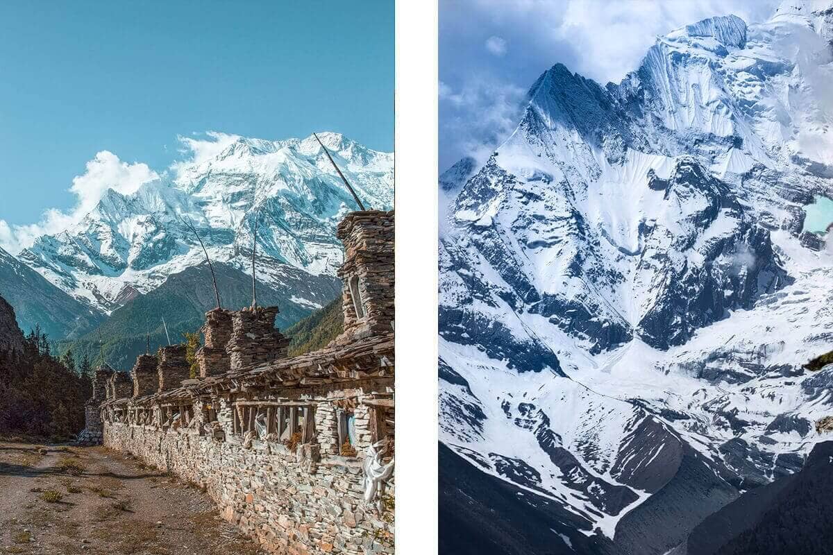 prayer wheel upper pisang to ngawal on the annapurna circuit nepal