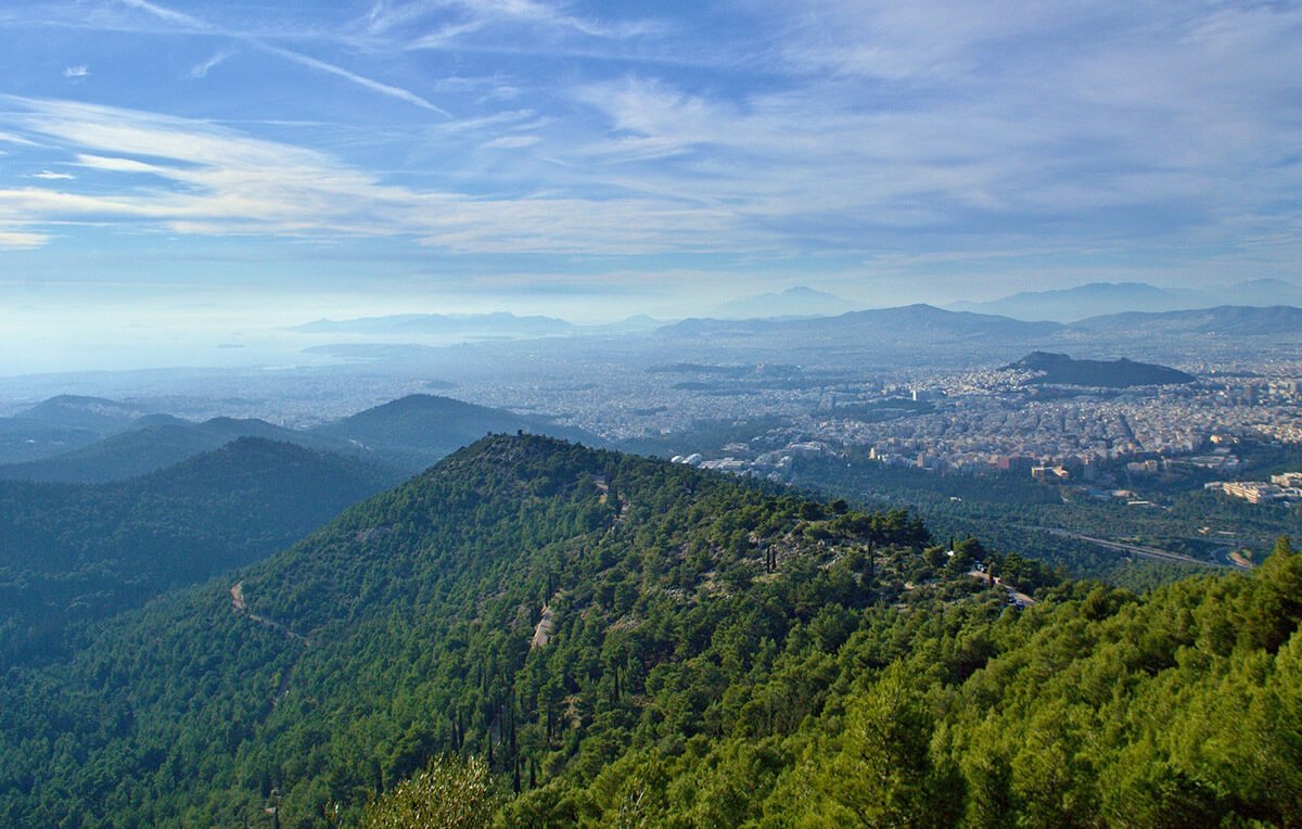 best views in athens from mount ymittos