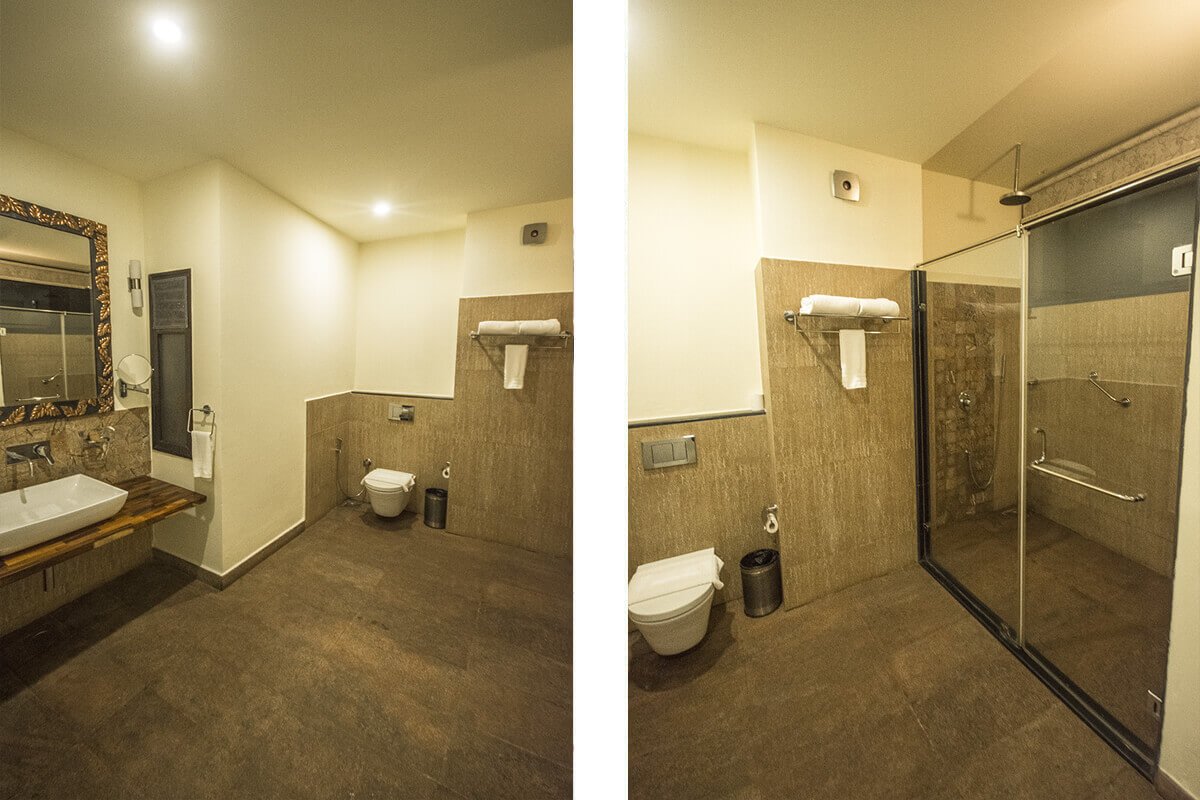 bathroom in the windflower resort and spa