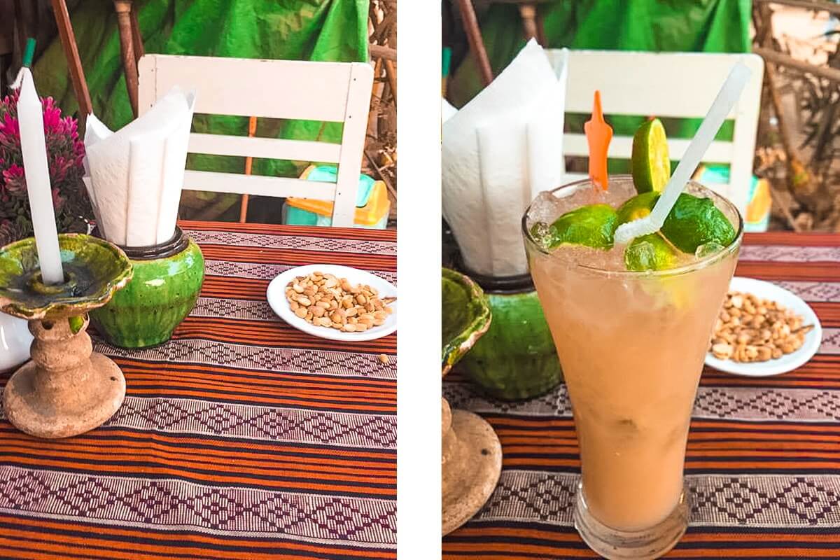 lemon juice and peanuts in bagan