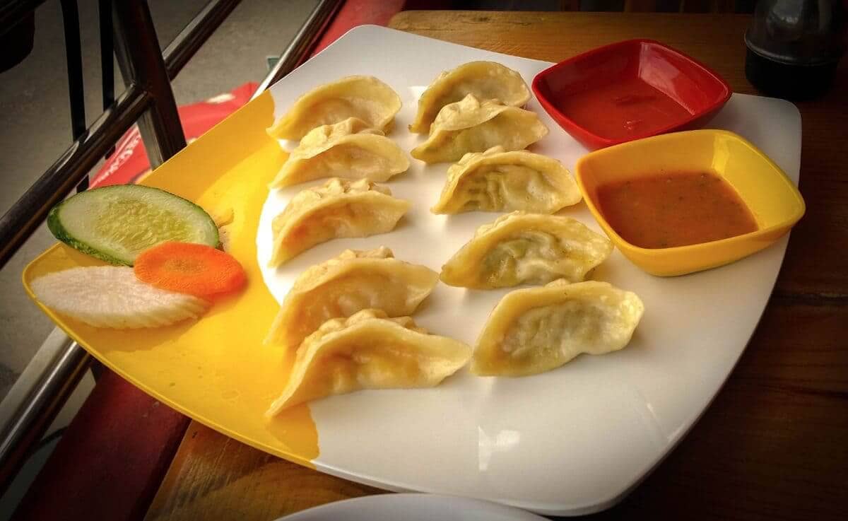 steamed momos from mo2 delight in pokhara