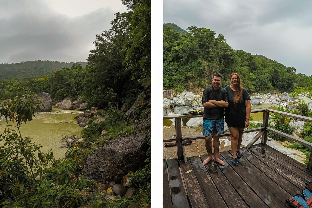 huge boulders alongside the river // the aftermath of spending a few hours white water rafting in honduras